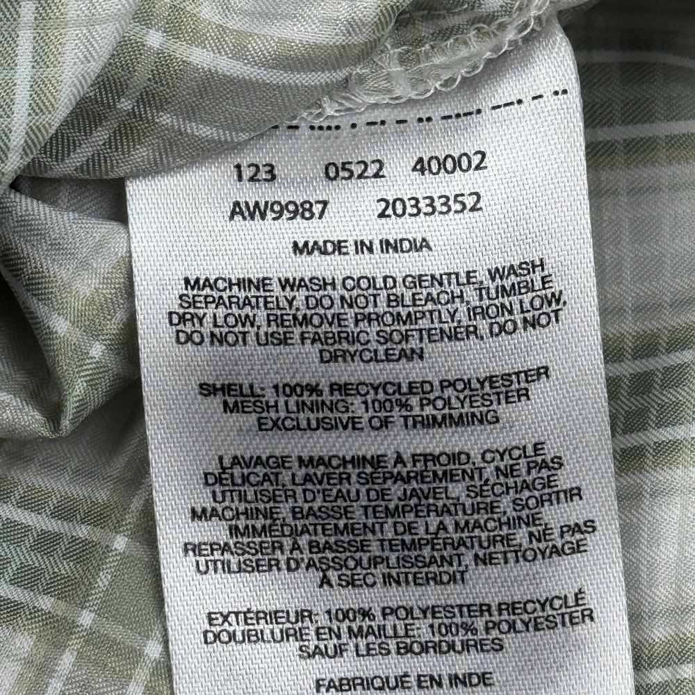 Columbia Shirt Women 1X Green Plaid Silver Ridge Utility Long Sleeve Lightweight - Picture 9 of 11